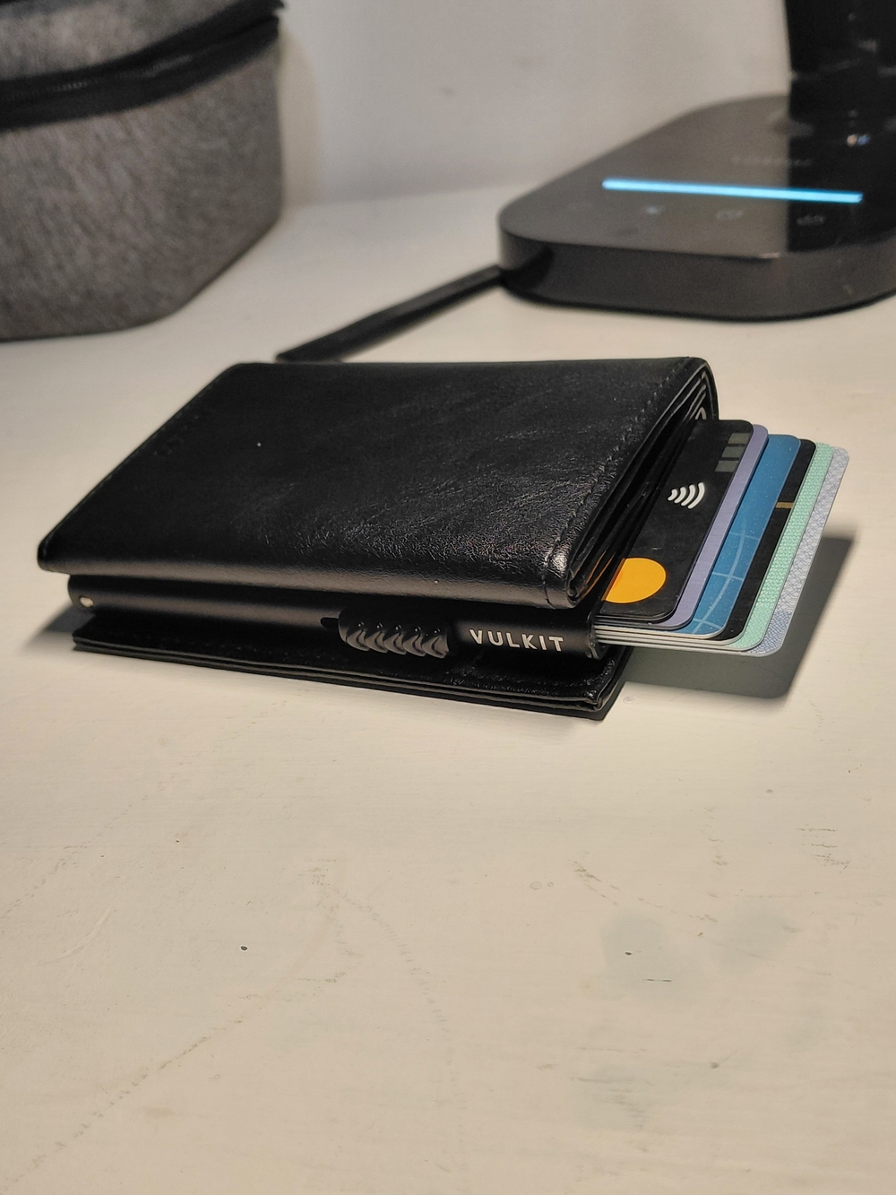 Black Leather Men’s Wallet with Card Holder